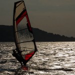 windsurfing, sandy hook, sundown